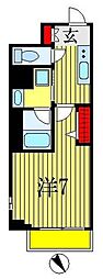 Nステージ下総中山 1Kの間取図画像