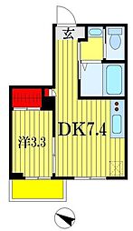 グレールメゾン 1DKの間取図画像