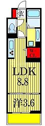 ジェンティーレトリヤマ5 1LDKの間取図画像