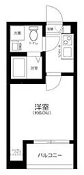Gluck船橋 1Kの間取図画像