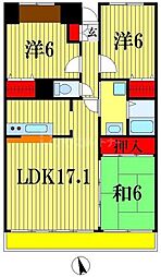 ラパラドール中山 3LDKの間取図画像
