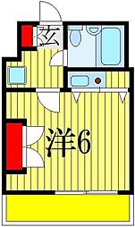 ベイステート安間 ワンルームの間取図画像