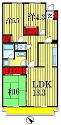 船橋夏見レジデンス 3LDKの間取図画像