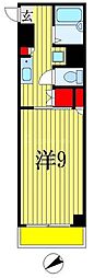 グランデュール本郷 1Kの間取図画像