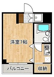 ベルトピア本中山 1Kの間取図画像