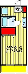 ドエル西船 ワンルームの間取図画像