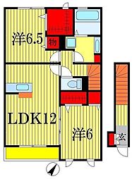 グランシャリオ 2LDKの間取図画像