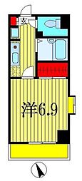 ミリアビタNo.13 1Kの間取図画像