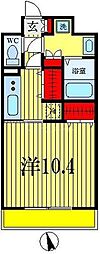 プルミエファヴール 1Kの間取図画像