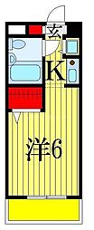 ジョイフル津田沼3 1Kの間取図画像