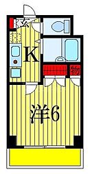 ベイステート安間 1Kの間取図画像