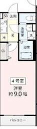 船橋市飯山満町3丁目アパート 1Kの間取図画像