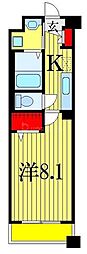 LEO伍拾伍番館 1Kの間取図画像