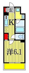 カルム海神 1Kの間取図画像