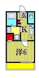 Premier Nishi-Funabashi 1Kの間取図画像