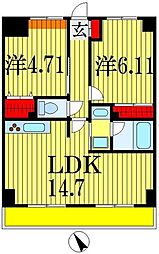 S-FORT船橋塚田 1SLDKの間取図画像