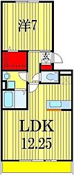グランメール 1LDKの間取図画像