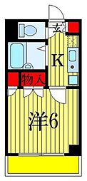 ベイステート安間 1Kの間取図画像