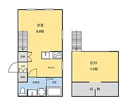 プリマ前橋六番館 101 1階1Kの間取り