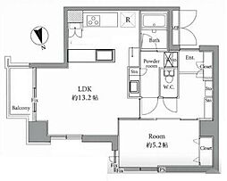 グランドメゾン麻布十番館 1LDKの間取図画像