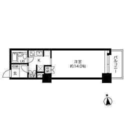 六本木ヒルズレジデンスD棟 1Kの間取図画像