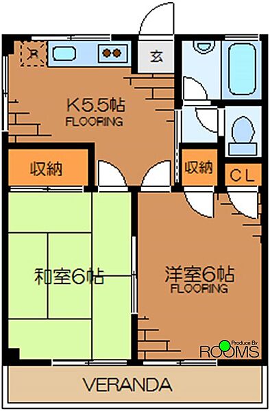 東京都杉並区大宮1丁目(賃貸マンション2DK・1階・38.00㎡)の写真 その2