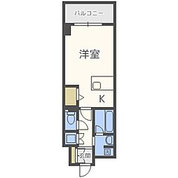 ホーリーフォート南平岸 1Kの間取図画像