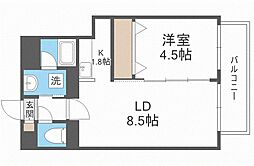 レジディア南一条イースト 1LDKの間取図画像