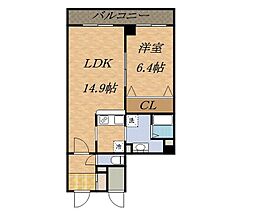 エステラ東札幌 1LDKの間取図画像