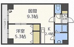 エステラ南3条館A 1LDKの間取図画像