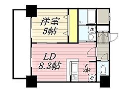 サンコート本通ガーデンヒルズ 1LDKの間取図画像