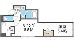 札幌市白石区本郷通8丁目北マンション 1LDKの間取図画像