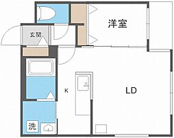 GRANDONESAPPORO 1LDKの間取図画像