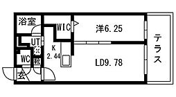 ciel幌平橋II 1LDKの間取図画像