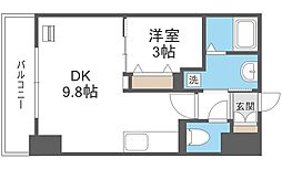 HF東札幌レジデンス 1LDKの間取図画像