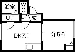 BRILLIANTMORE 1DKの間取図画像