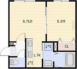 ラグジースペース白石 1LDKの間取図画像