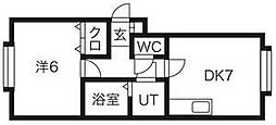 アークガーデン平岸5-7A 1LDKの間取図画像