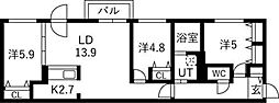 Eternity東札幌 3LDKの間取図画像
