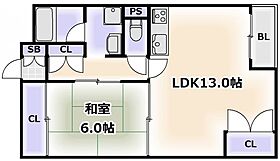 大阪府大阪市浪速区大国3丁目（賃貸マンション1LDK・5階・44.61㎡） その2