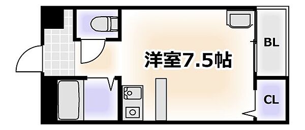 大阪府大阪市西成区天下茶屋1丁目(賃貸マンション1R・2階・18.00㎡)の写真 その2