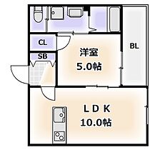 大阪府大阪市西成区長橋3丁目（賃貸タウンハウス1LDK・3階・35.23㎡） その2