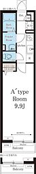 リブリ・シフォン 3階1Kの間取り