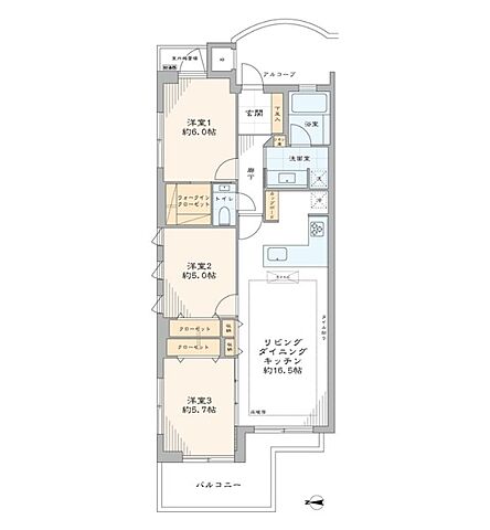 間取り ディアナコート代々木 2階/201
