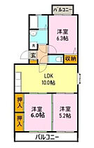 ハイツ美和野Ｂ 301 ｜ 静岡県富士市伝法600-3（賃貸マンション3LDK・3階・60.12㎡） その2