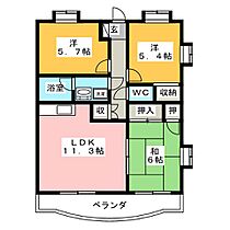 グレースエイワII  ｜ 静岡県富士市宮下（賃貸マンション3LDK・2階・61.77㎡） その2