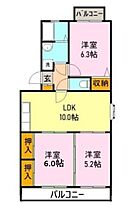 ハイツ美和野Ａ  ｜ 静岡県富士市伝法（賃貸マンション2LDK・2階・60.12㎡） その2