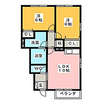 フローラ  ｜ 静岡県富士市伝法（賃貸アパート2LDK・1階・53.61㎡） その2