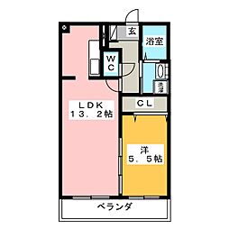 AXIS永田町 1LDKの間取図画像