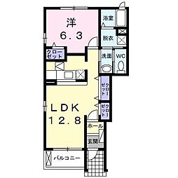 エスペランサ 1LDKの間取図画像